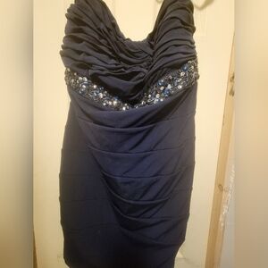 Blue Strapless Dress